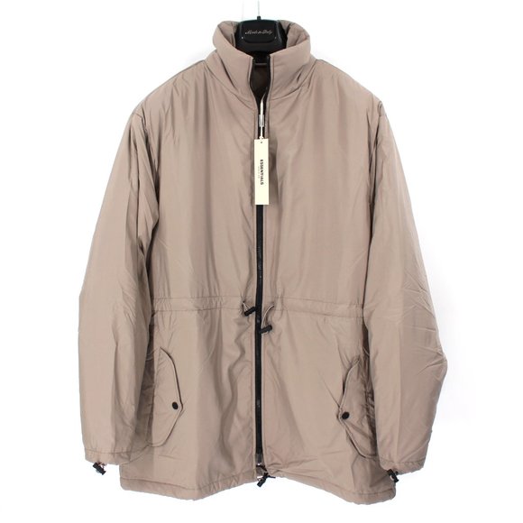 Essentials Fear Of God Storm Jacket Desert Taupe Coat Drawstring Waist M NEW - Picture 2 of 9
